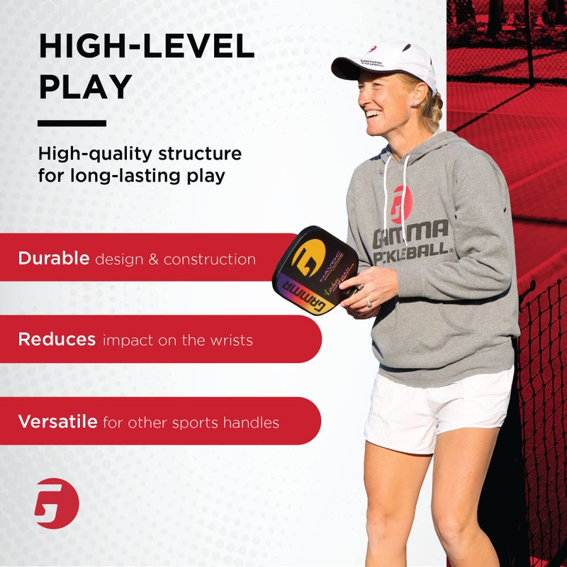 GAMMA Sports Supreme Overgrip for Tennis, Pickleball, Squash, Badminton, and Racquetball Racquets, 3 Count (Pack of 1), Black - Image 3